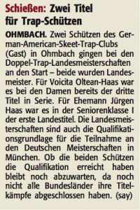Rheinlandpfalz Zeitung - 26.06.2009